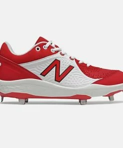 New Balance – Red/White Low-Cut L3000v5 Metal Spikes (L3000TR5)