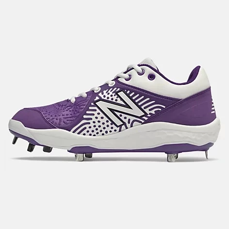 New Balance – White/Purple Low-Cut L3000v5 Metal Spikes (L3000WP5) 3 New Balance – White/Purple Low-Cut L3000v5 Metal Spikes (L3000WP5) - Image 3