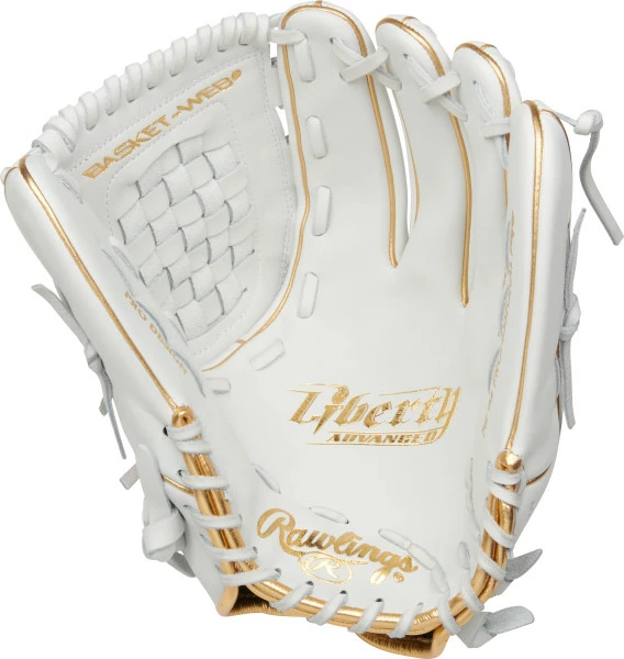 Rawlings Liberty Advanced 12.5″ Fastpitch Glove – White/Gold (RLA125KRG) 4 Rawlings Liberty Advanced 12.5″ Fastpitch Glove – White/Gold (RLA125KRG) - Image 4