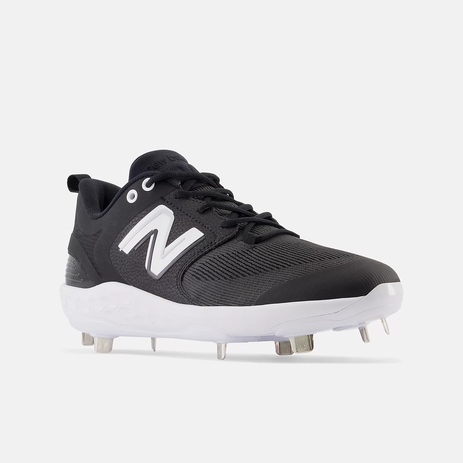 New Balance Black/White L3000v6 Metal Spikes 2 New Balance Black/White L3000v6 Metal Spikes - Image 2