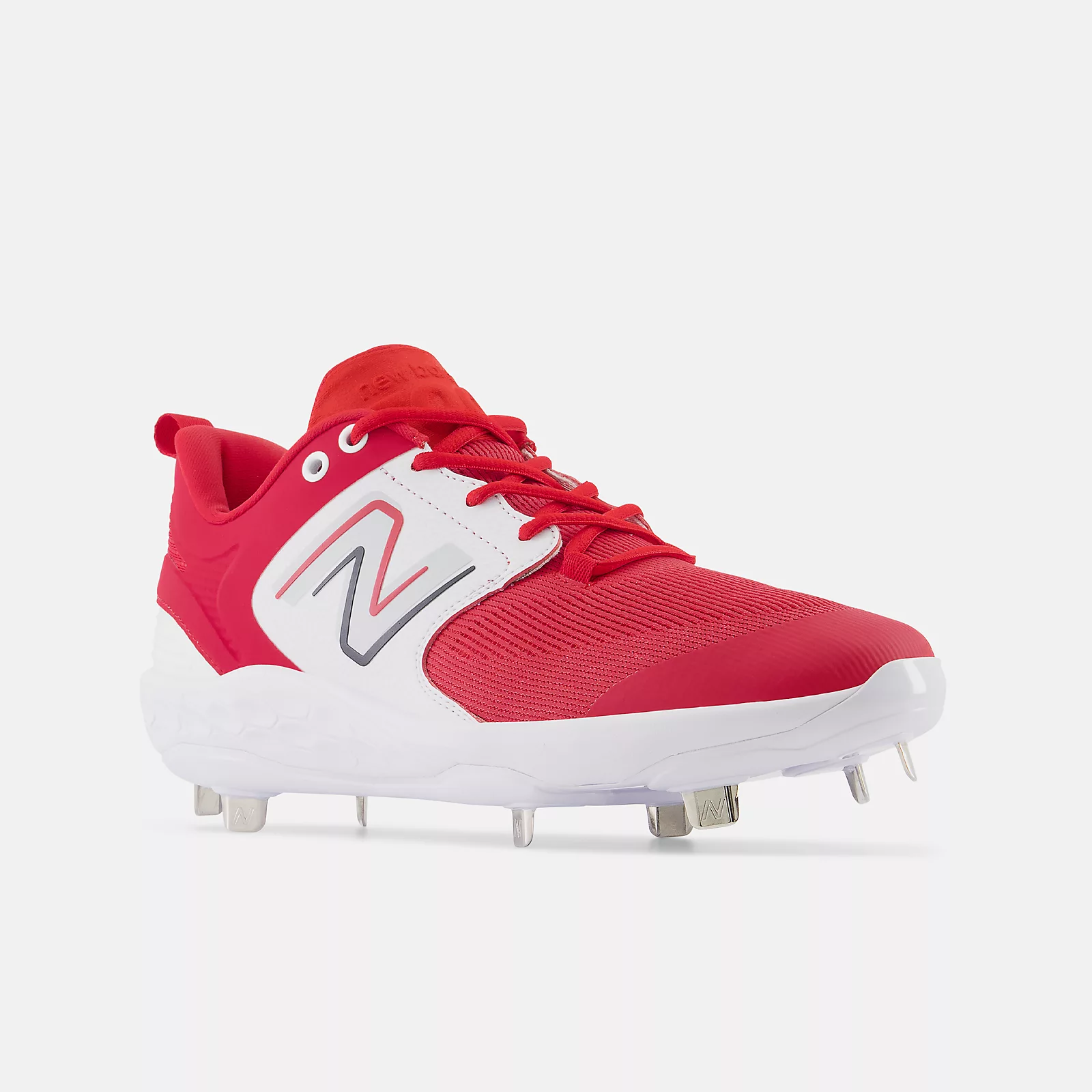 New Balance Red/White L3000v6 Metal Spikes 2 New Balance Red/White L3000v6 Metal Spikes - Image 2