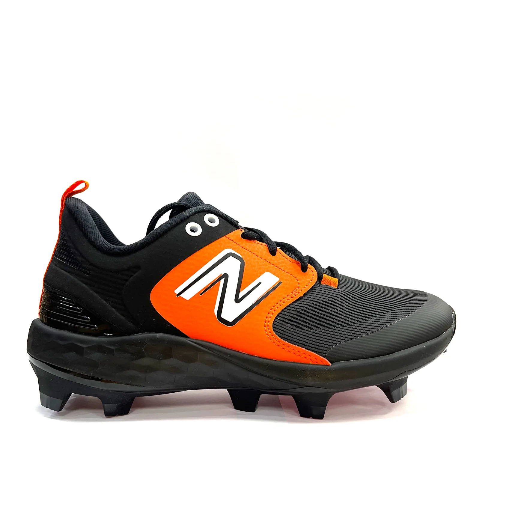 New Balance Black/Orange PL3000v6 Molded Cleats 2 New Balance Black/Orange PL3000v6 Molded Cleats - Image 2