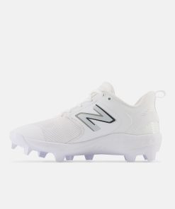 New Balance White PL3000v6 Molded Cleats 2 New Balance White PL3000v6 Molded Cleats -Wilson Shop pl3000w6 3 1