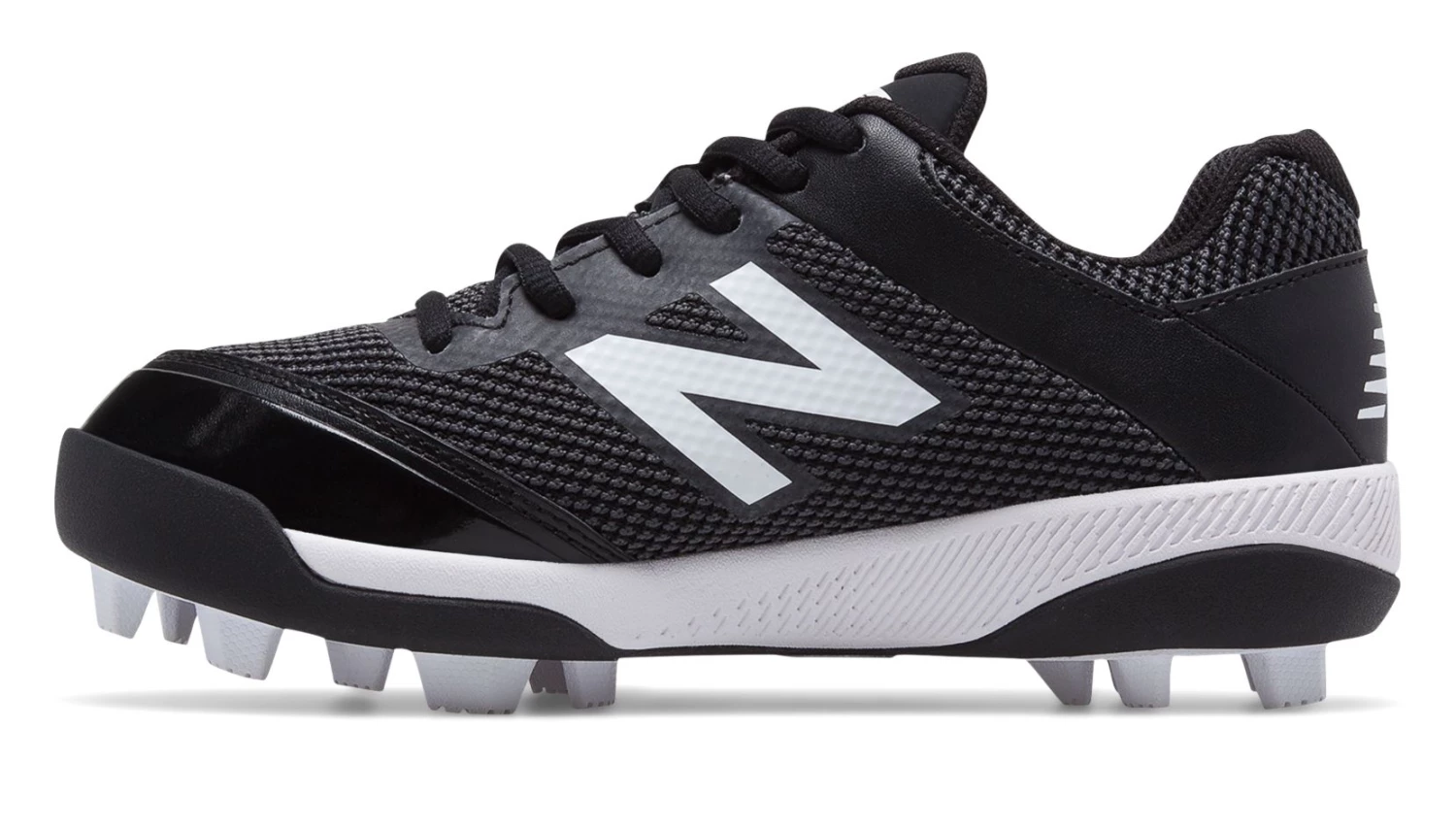 New Balance – Black/White Junior Low Rubber Baseball Cleats (J4040BK4) 2 New Balance – Black/White Junior Low Rubber Baseball Cleats (J4040BK4) - Image 2
