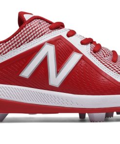 New Balance – Red/White Junior Low Rubber Baseball Cleats (J4040TR4)