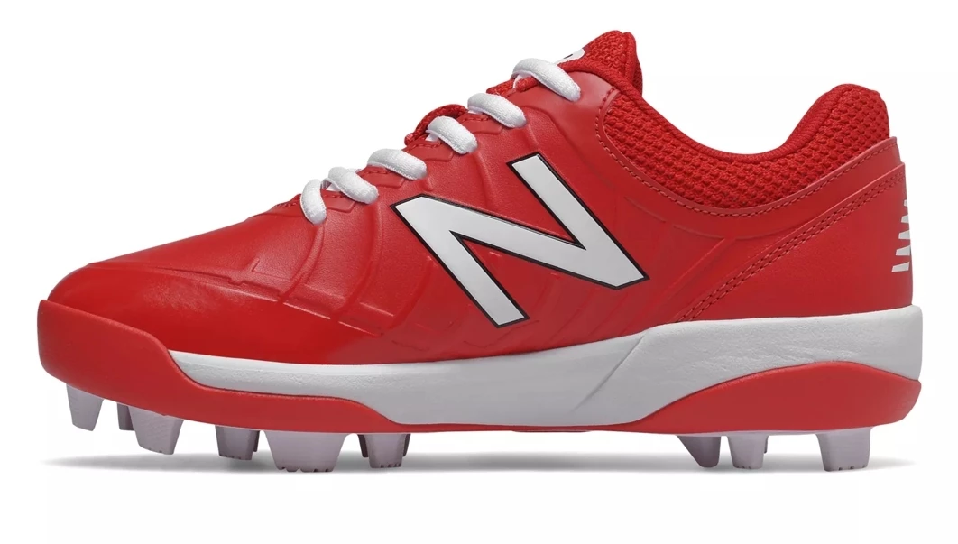 New Balance 4040v5 Youth Molded Cleats – Red/White (J4040TR5) 2 New Balance 4040v5 Youth Molded Cleats – Red/White (J4040TR5) - Image 2