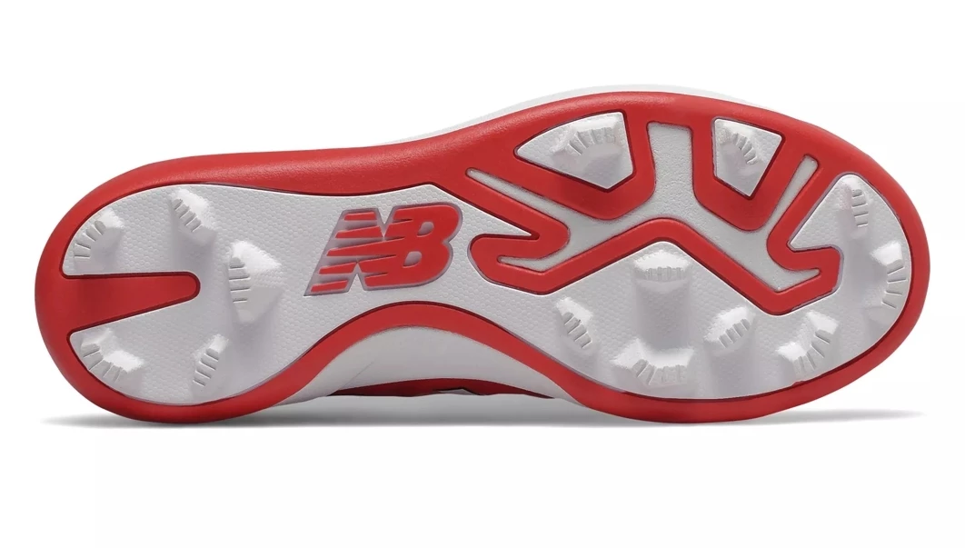 New Balance 4040v5 Youth Molded Cleats – Red/White (J4040TR5) 4 New Balance 4040v5 Youth Molded Cleats – Red/White (J4040TR5) - Image 4