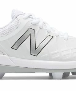 New Balance 4040v5 Youth Molded Cleats – White/White (J4040TW5)