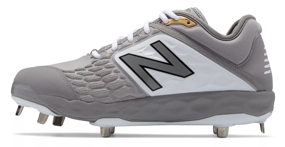 New Balance – Grey/White Low-Cut L3000v4 Metal Spikes (L3000GW4) 2 New Balance – Grey/White Low-Cut L3000v4 Metal Spikes (L3000GW4) - Image 2
