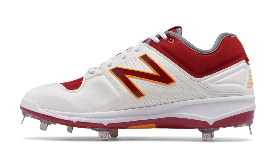 New Balance – Coumarin Pack Spikes – White/Burgundy/Gold (L3000MW3) 2 New Balance – Coumarin Pack Spikes – White/Burgundy/Gold (L3000MW3) - Image 2