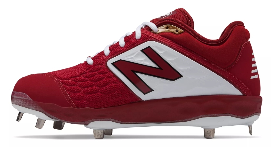 New Balance – Cardinal/White Low-Cut L3000v4 Metal Spikes (L3000MW4) 2 New Balance – Cardinal/White Low-Cut L3000v4 Metal Spikes (L3000MW4) - Image 2