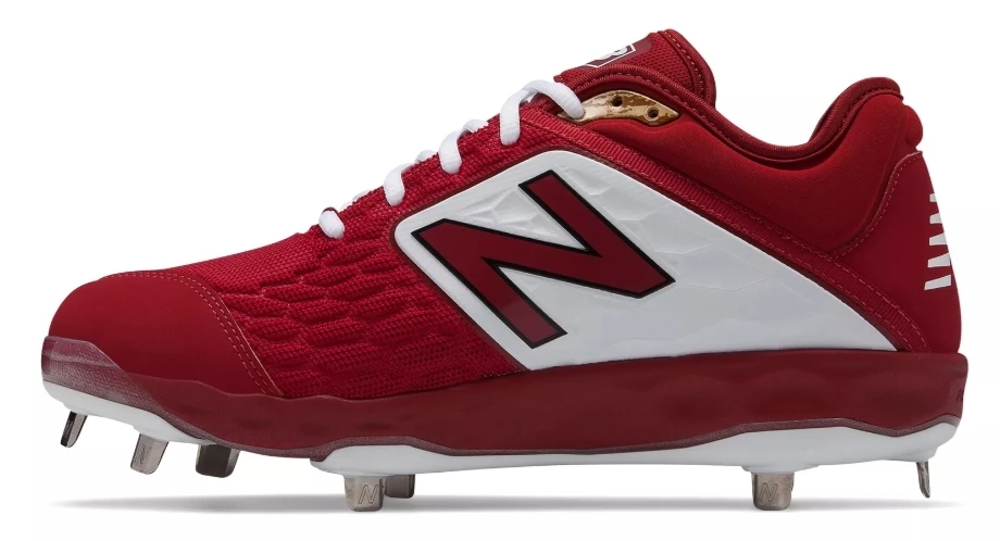 New Balance – Cardinal/White Low-Cut L3000v4 Metal Spikes (L3000MW4) 2 New Balance – Cardinal/White Low-Cut L3000v4 Metal Spikes (L3000MW4) - Image 2