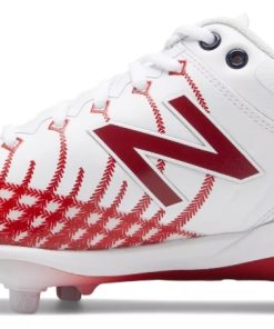 Alternative view of New Balance – White/Red Hero 4040v5 Metal Spikes (L4040AS5)