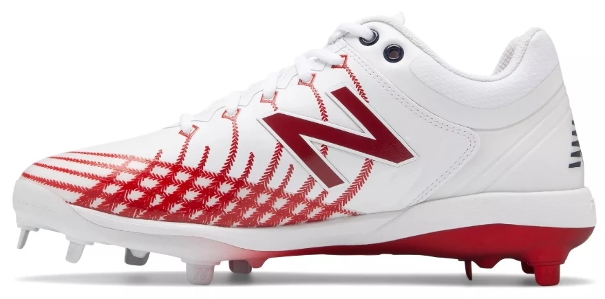 New Balance – White/Red Hero 4040v5 Metal Spikes (L4040AS5) 2 New Balance – White/Red Hero 4040v5 Metal Spikes (L4040AS5) - Image 2