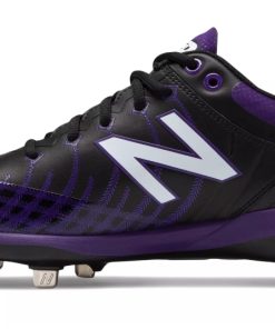 Alternative view of New Balance 4040v5 Metal Spikes – Black/Purple (L4040BP5)