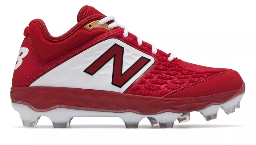 New Balance – Men’s Cardinal/White 3000v4 Fresh Foam Molded Cleat (PL3000M4) 1 New Balance – Men’s Cardinal/White 3000v4 Fresh Foam Molded Cleat (PL3000M4)