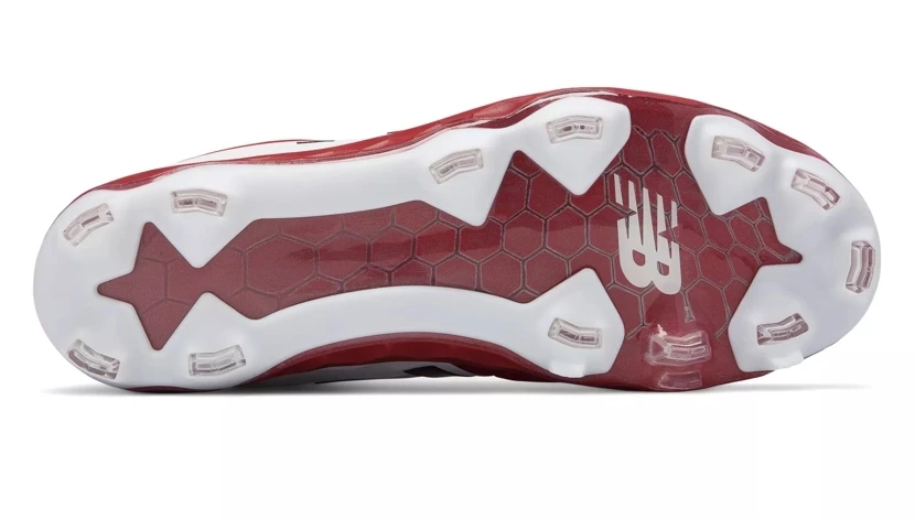 New Balance – Men’s Cardinal/White 3000v4 Fresh Foam Molded Cleat (PL3000M4) 4 New Balance – Men’s Cardinal/White 3000v4 Fresh Foam Molded Cleat (PL3000M4) - Image 4