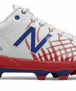 New Balance 4040v5 Adult Molded Cleats – Red/White/Blue (PL4040PR)