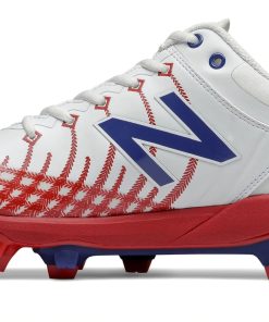 Alternative view of New Balance 4040v5 Adult Molded Cleats – Red/White/Blue (PL4040PR)