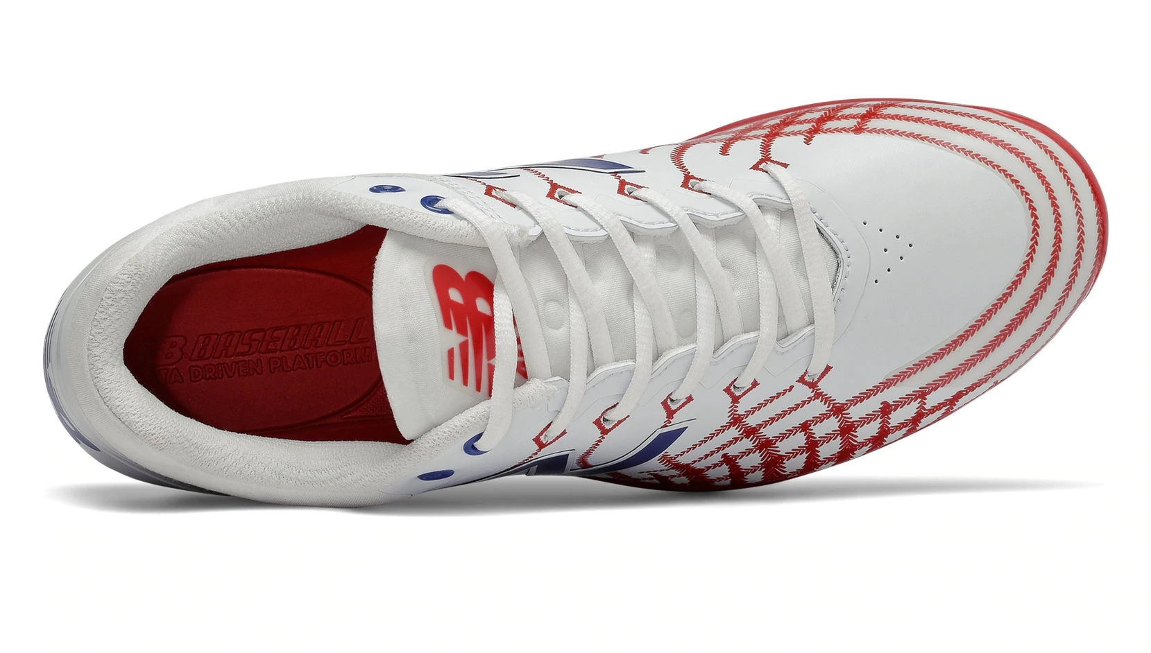 New Balance 4040v5 Adult Molded Cleats – Red/White/Blue (PL4040PR) 3 New Balance 4040v5 Adult Molded Cleats – Red/White/Blue (PL4040PR) - Image 3