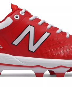 New Balance 4040v5 Adult Molded Cleats – Red/White (PL4040R5)