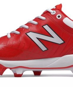 Alternative view of New Balance 4040v5 Adult Molded Cleats – Red/White (PL4040R5)