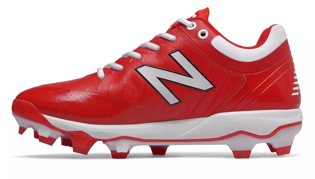 New Balance 4040v5 Adult Molded Cleats – Red/White (PL4040R5) 2 New Balance 4040v5 Adult Molded Cleats – Red/White (PL4040R5) - Image 2