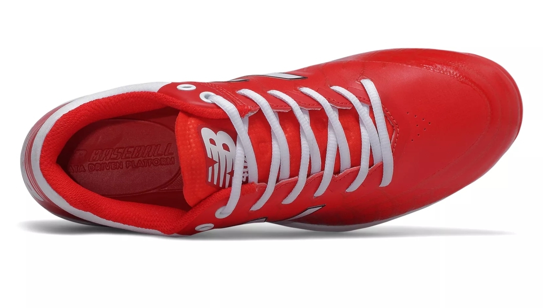New Balance 4040v5 Adult Molded Cleats – Red/White (PL4040R5) 3 New Balance 4040v5 Adult Molded Cleats – Red/White (PL4040R5) - Image 3