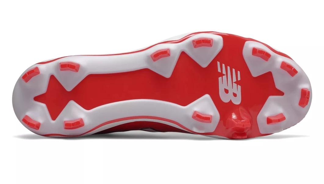 New Balance 4040v5 Adult Molded Cleats – Red/White (PL4040R5) 4 New Balance 4040v5 Adult Molded Cleats – Red/White (PL4040R5) - Image 4
