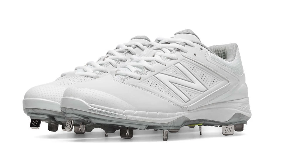 New Balance SM4040W1 White/White Women’s Fastpitch Spikes 1 New Balance SM4040W1 White/White Women’s Fastpitch Spikes